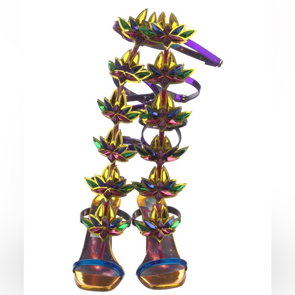Christian Louboutin Multi Color Gladiator Heels - Picture 3 of 7